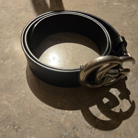 Gucci Black Belt with Silver GG Buckle main image 4